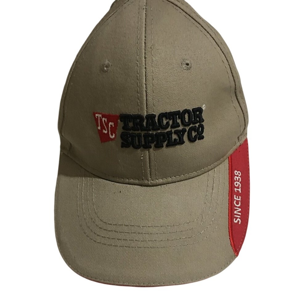 Tractor Supply Co Baseball Cap Hat Mens Adjustable Tan Since 1938 Embroidered
